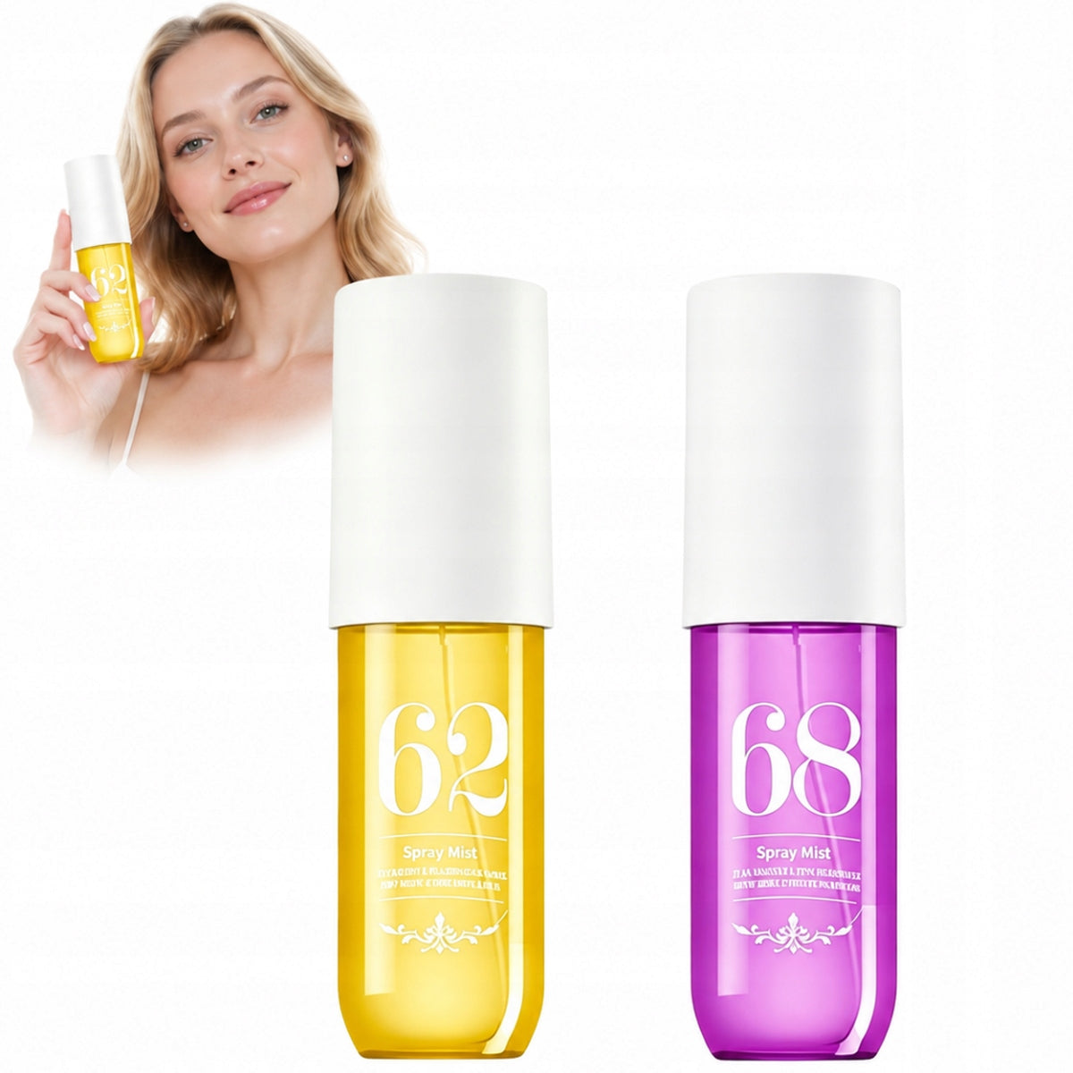 2 x 90ml Natural scented MIST SET 62 68 MIST NEW 2026