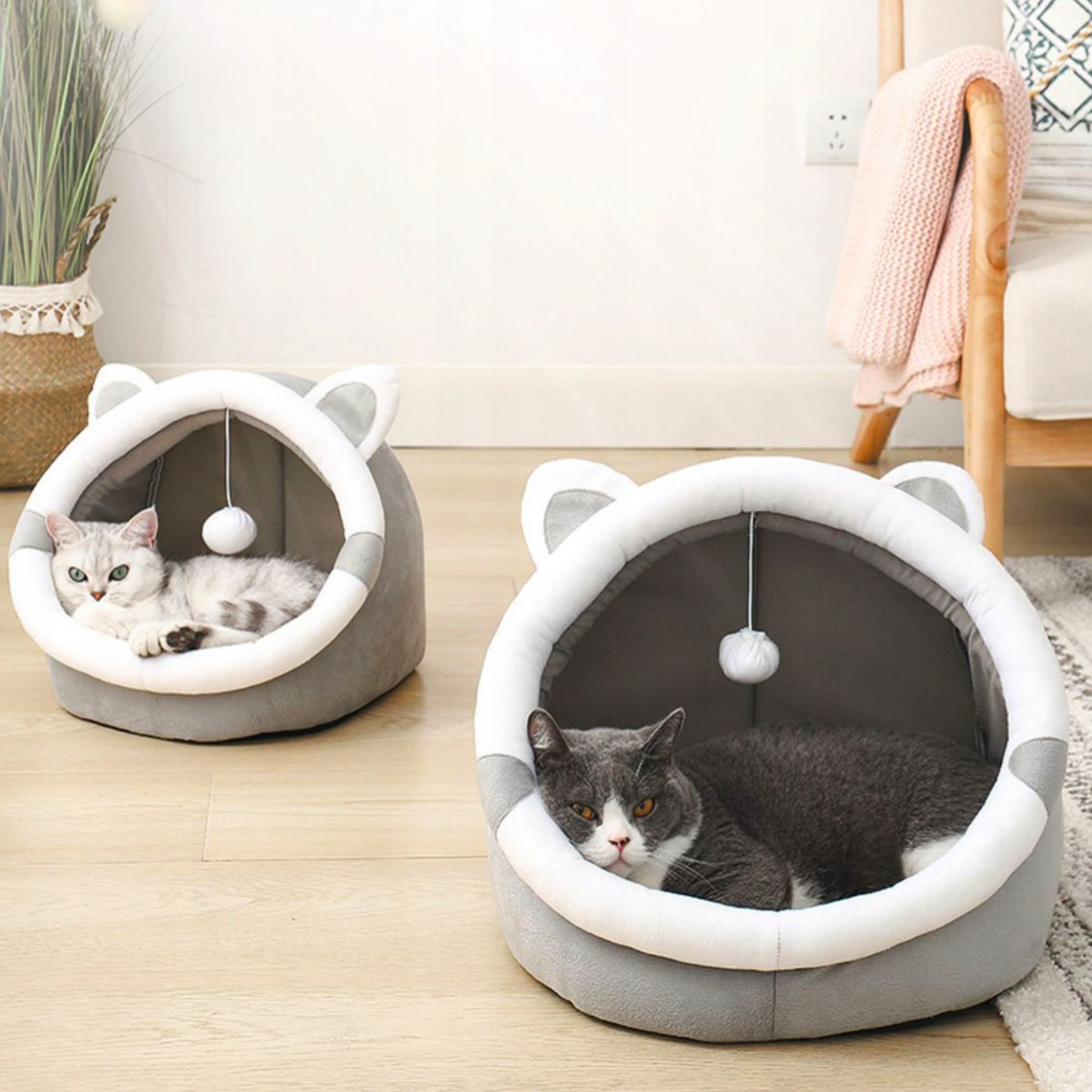 2 x BED CAT BOOTH DOG 2in1SOFT BED PILLOW TOY Packaging status original