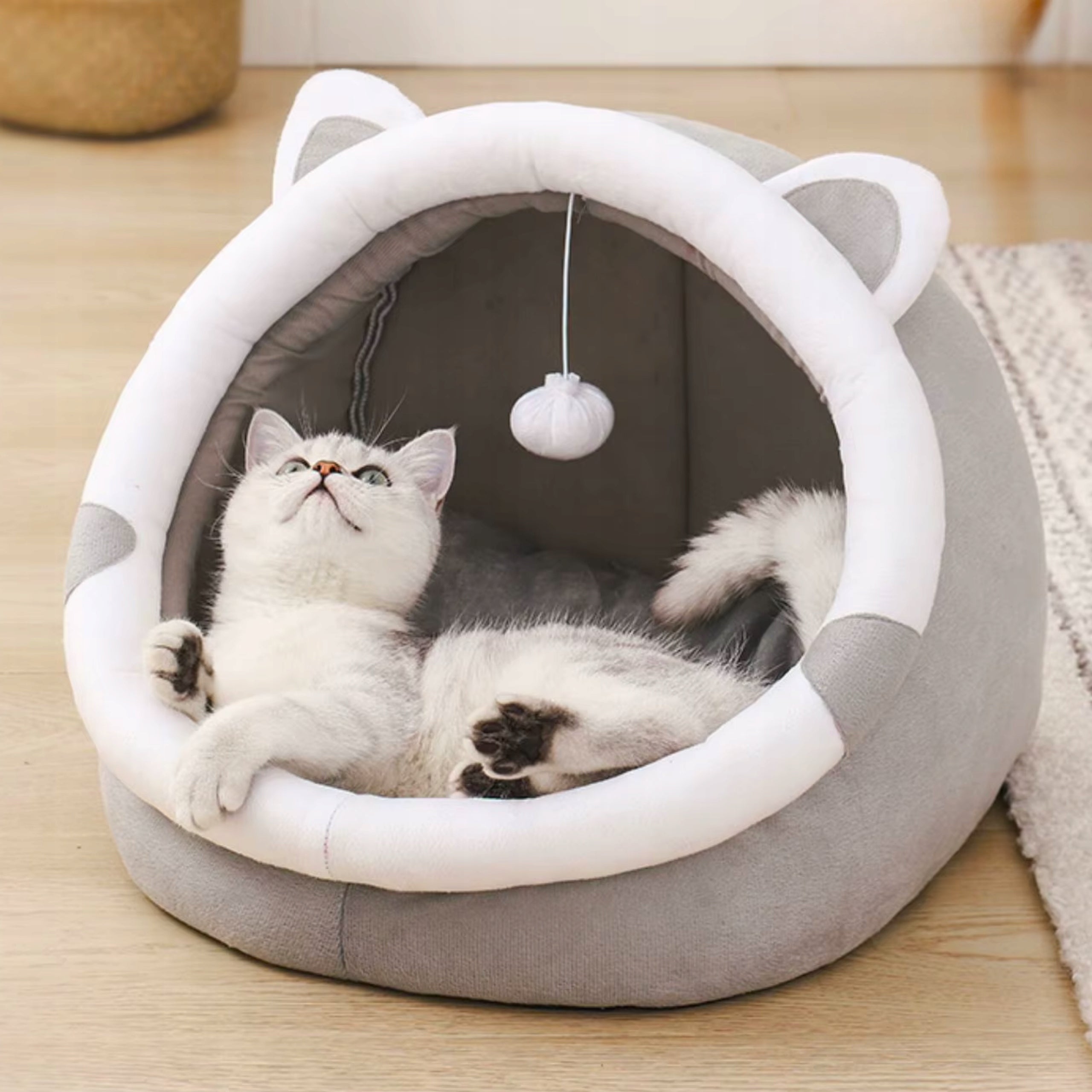 2 x BED CAT BOOTH DOG 2in1SOFT BED PILLOW TOY Trade name PLUSZOWY DOMEK DLA KOTA