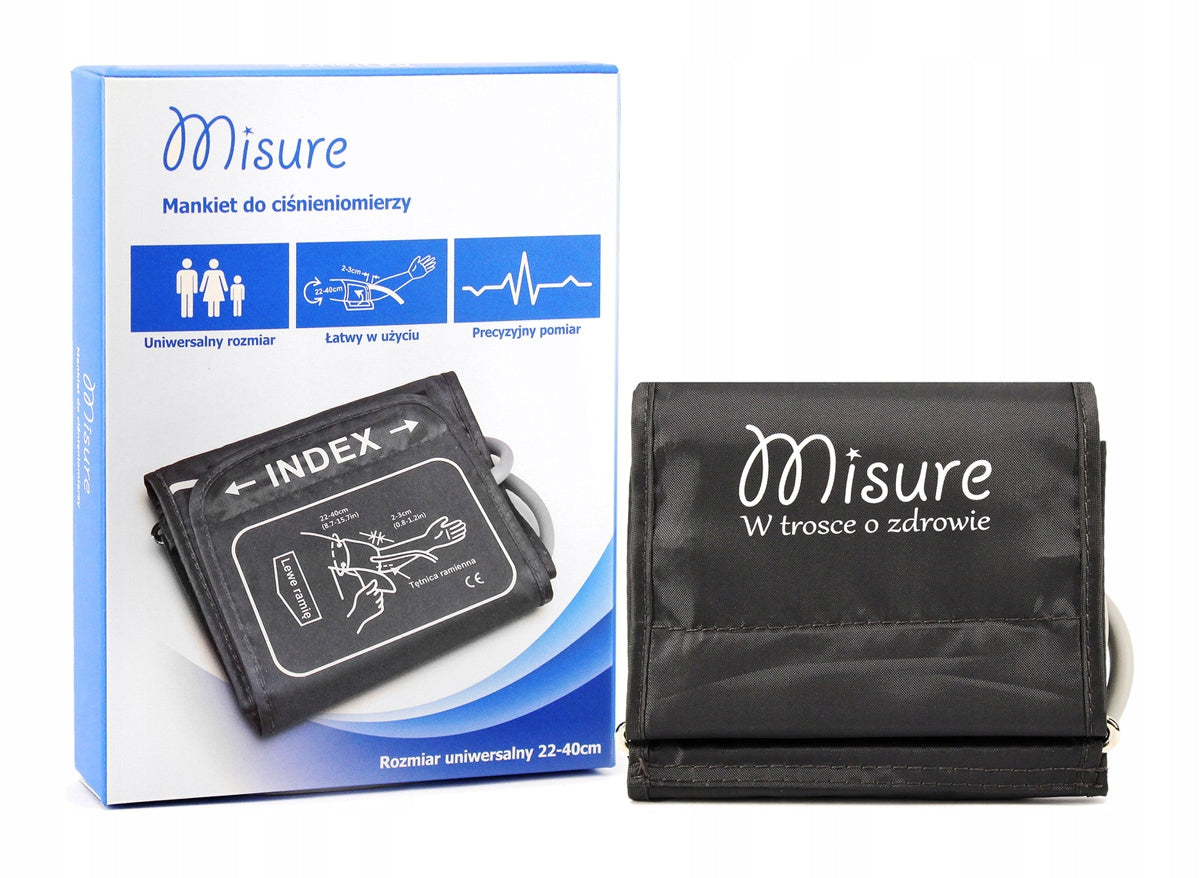 2 x CUFF SLEEVE FOR UNIVERSAL BLOOD PRESSURE MONITORS Manufacturer code Mankiet rękaw Misure do ciśnieniomierza 22-42