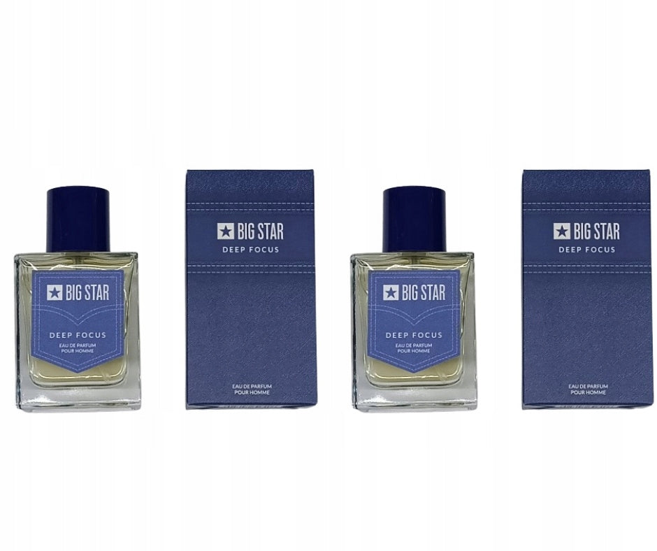 2 x Eau de Parfum for men Big Star DEEP FOCUS 50 ml