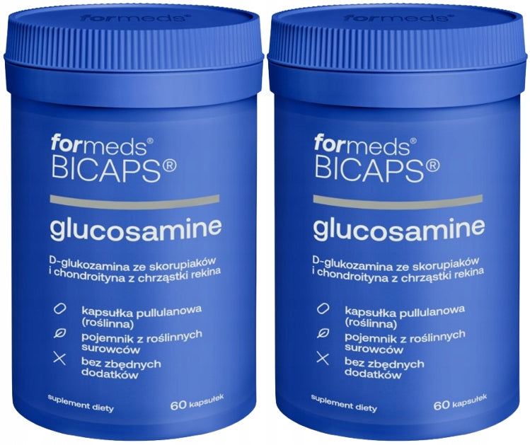 2 x ForMeds BICAPS GLUCOSAMINE 60 capsules Joint stiffness Cartilage pain
