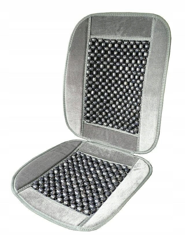 2 x Front Seat Mat for Car Beaded Velvet Grey Manufacturer code 111