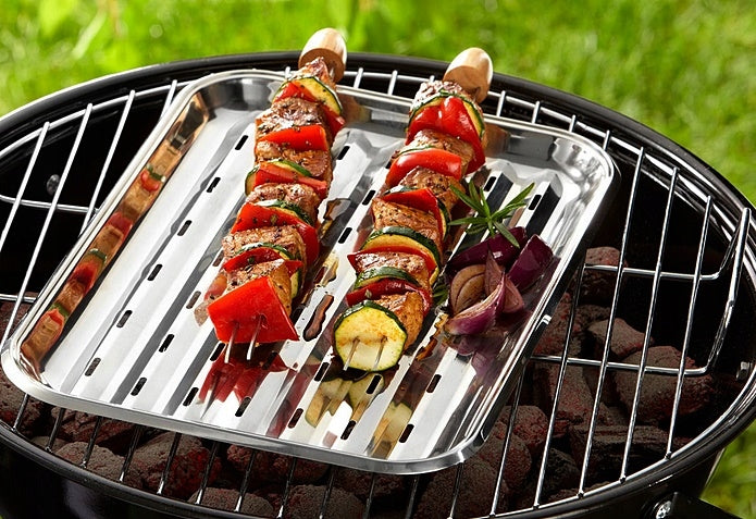 2 x GRILL TRAY Steel STAINLESS REUSABLE GRATE Manufacturer Gracja