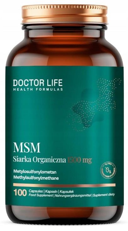 2 x MSM Organic Sulfur 1400mg 100 capsules, Doctor Life Brand Doctor Life