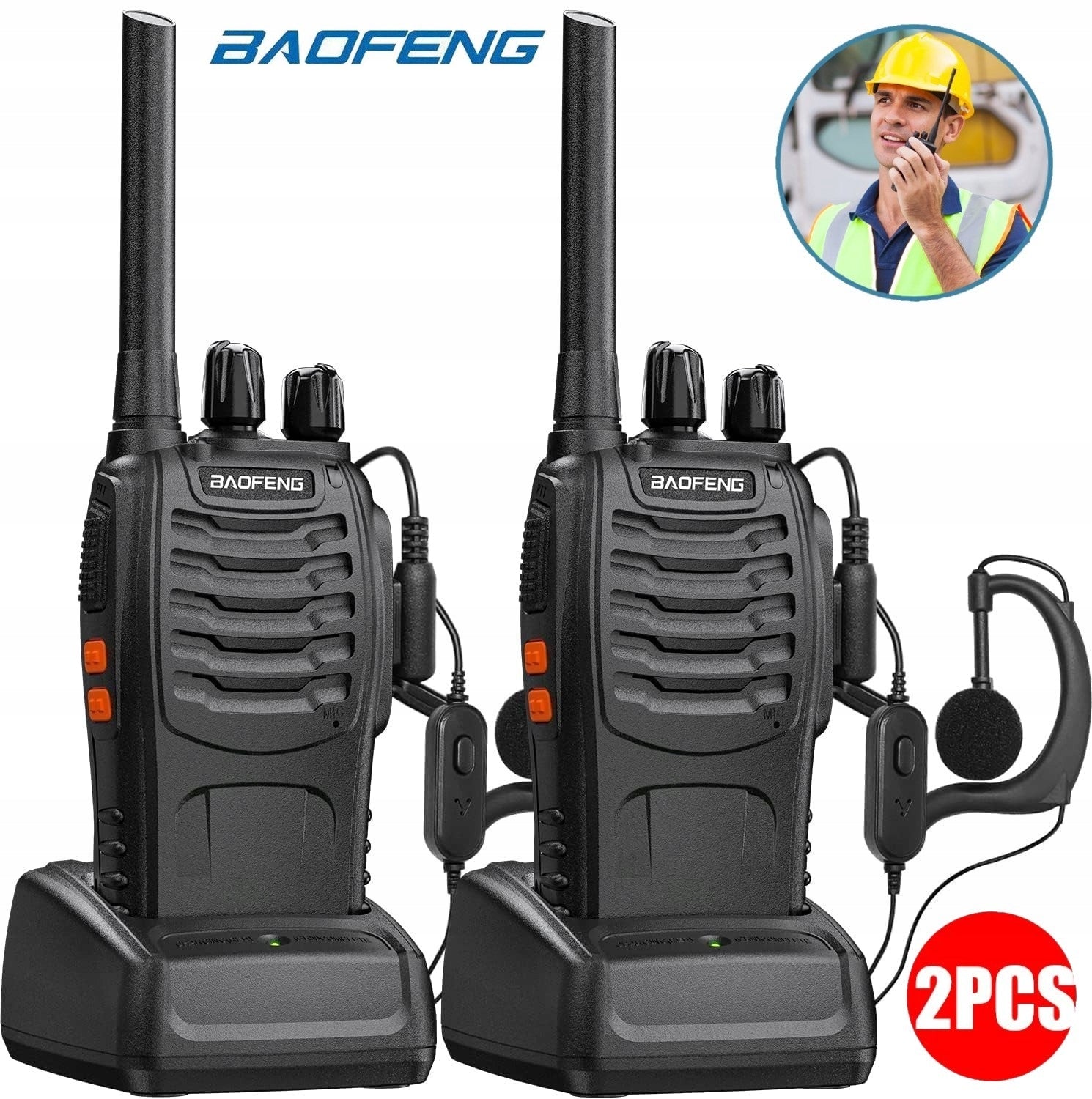 2 x WALKIE-TALKIE BF-88E BAOFENG MODEL BF-88E SUCCESSOR BF-888S