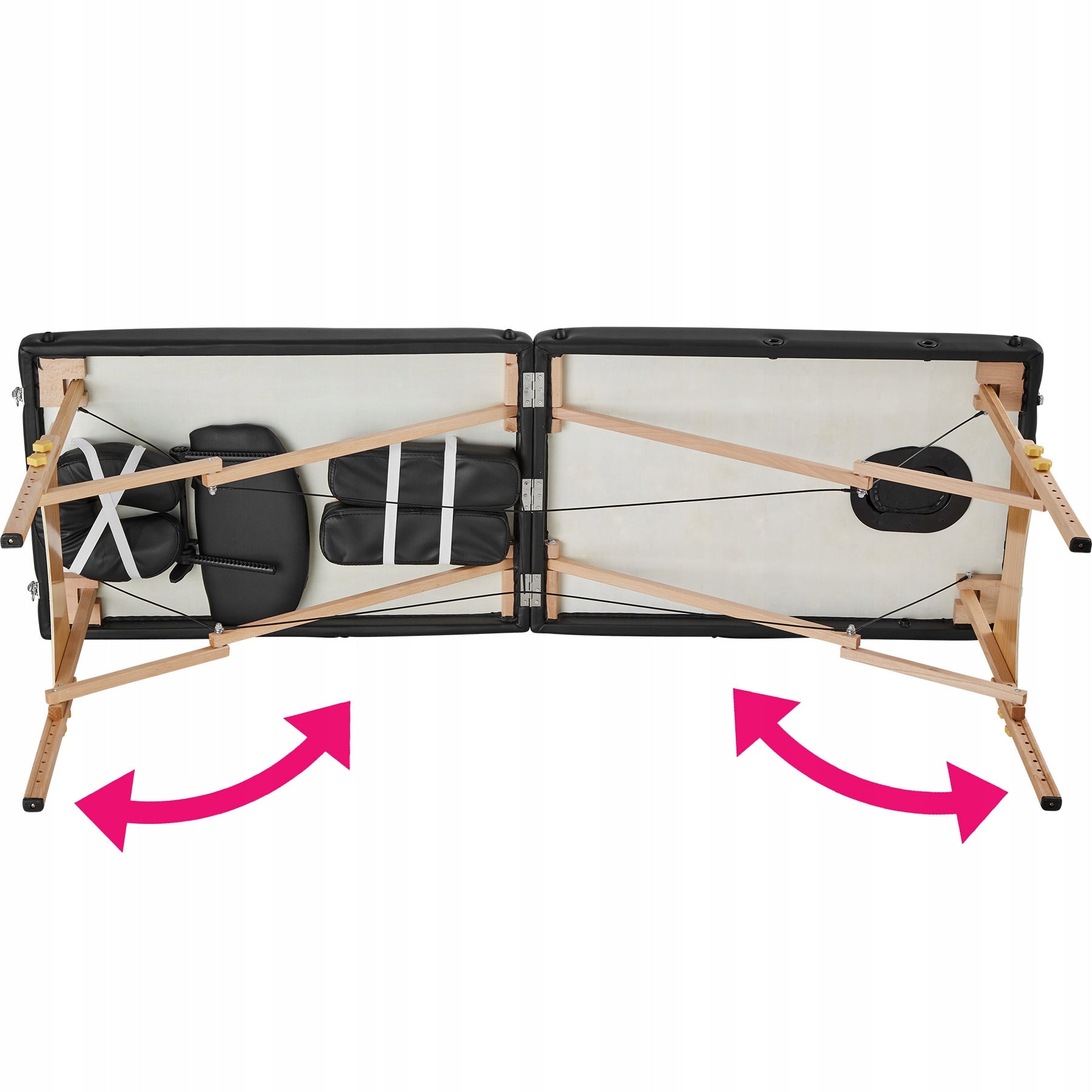 2-zone massage table set with 7,5 cm padding and wooden frame Manufacturer code 400421