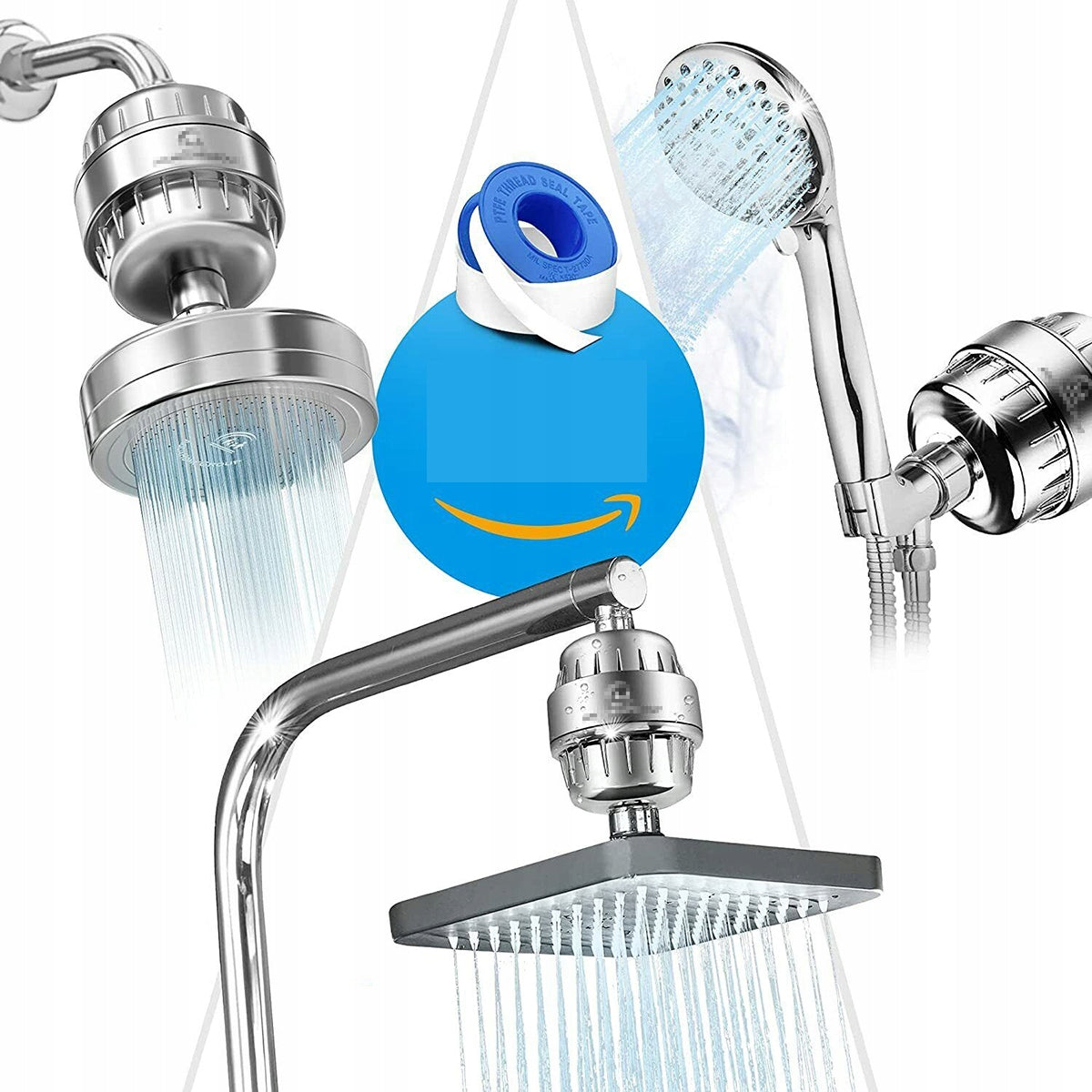 20 Degree Universal Shower Water Filter with Spare Cartridge Manufacturer code 6921003632583