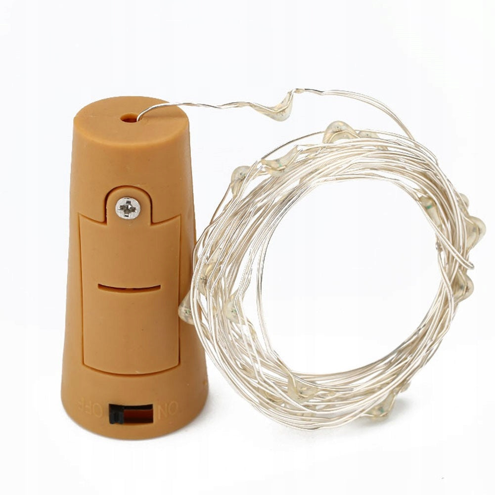 20 LED BATTERY OPERATED WIRE LIGHTS BOTTLE STOPPER Type ornament