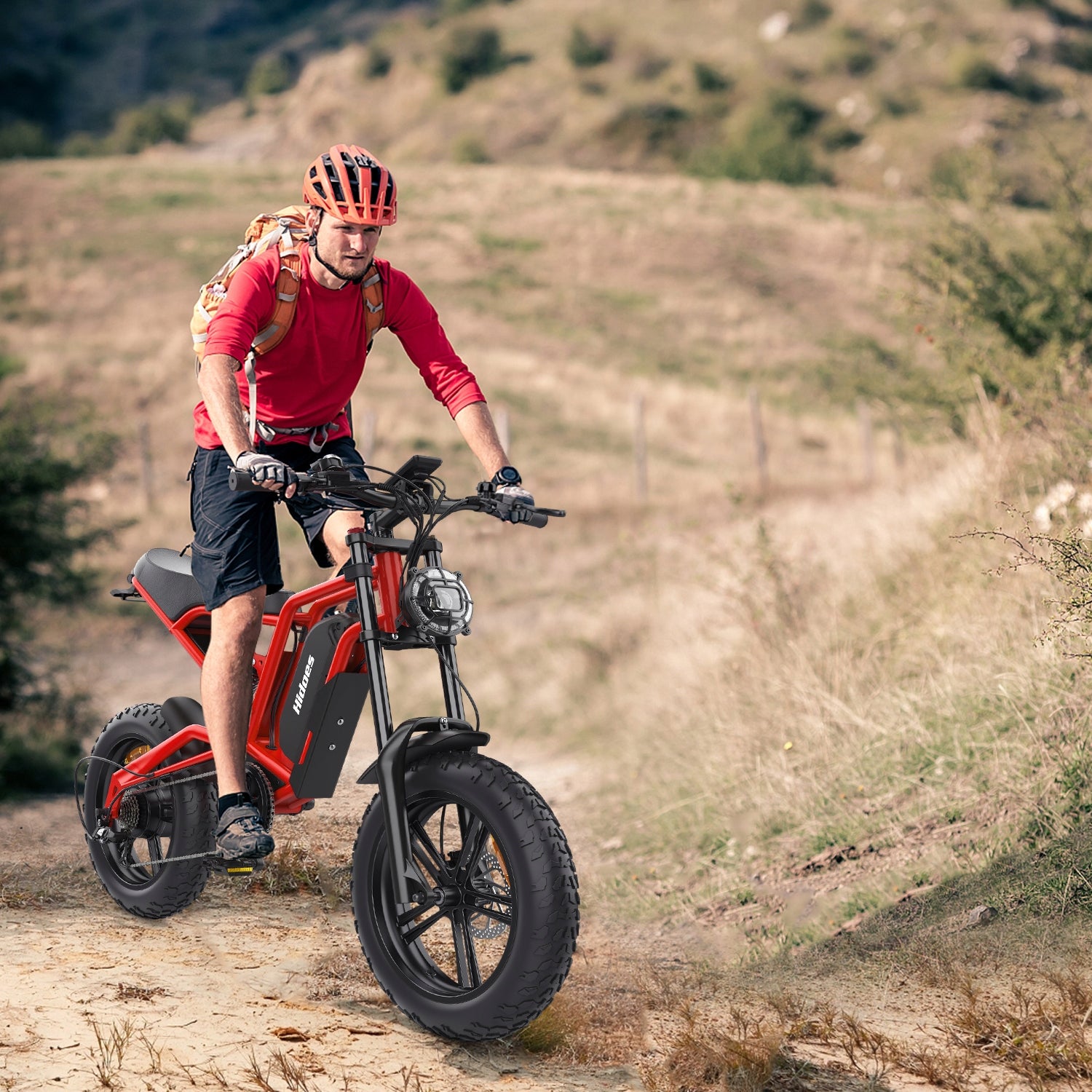 20" Off-Road Electric Vehicle Hidoes B6 50KM/H 1200W 48V Hydraulic PL Manufacturer code Hidoes B6 red