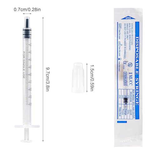 20 PCS 1 ML PLASTIC SYRINGES WITH NEEDLELESS CAPS SYRINGE FOR Kind insulin syringes