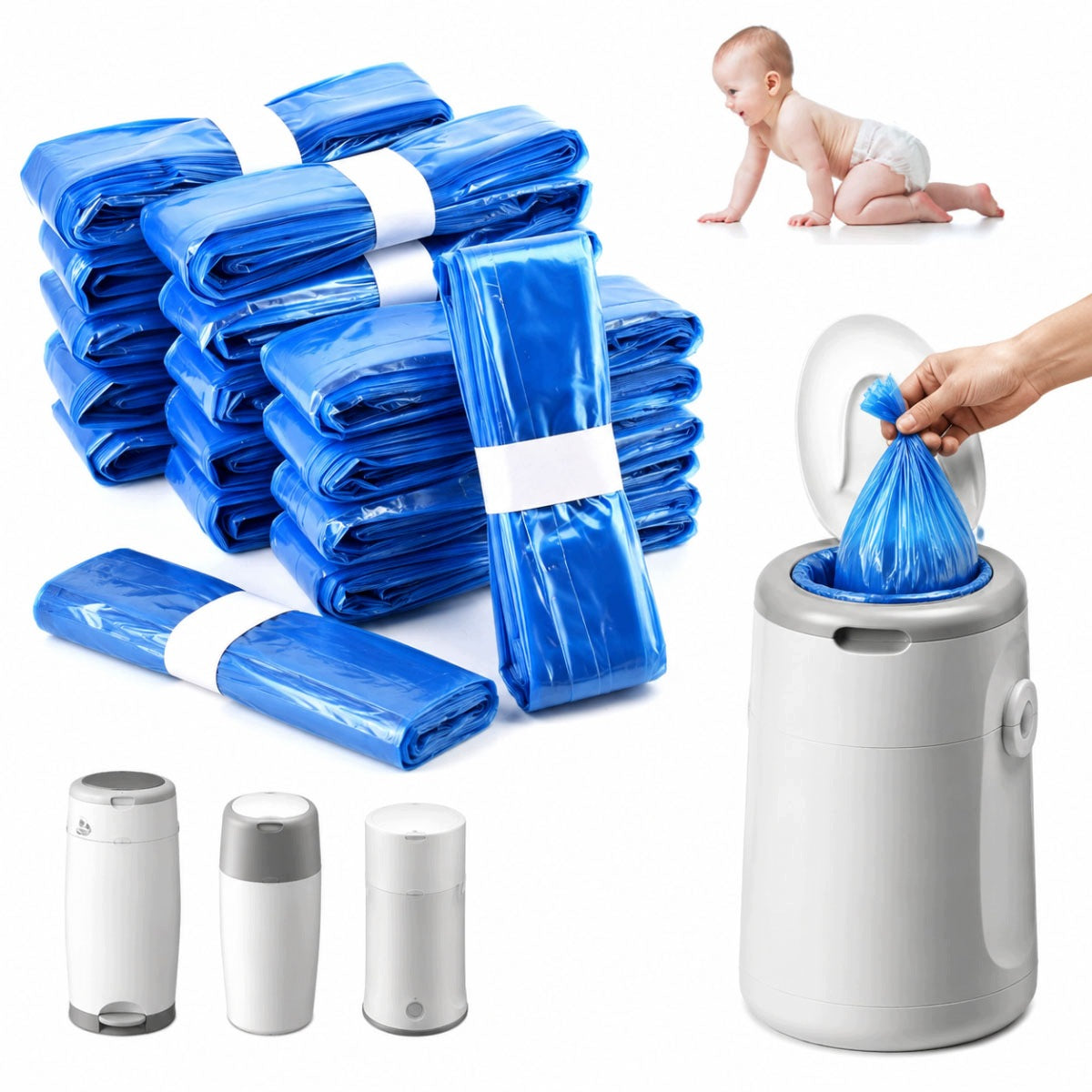 20 PCS DIAPER TRASH BAGS FOR Tommee and Angelcare