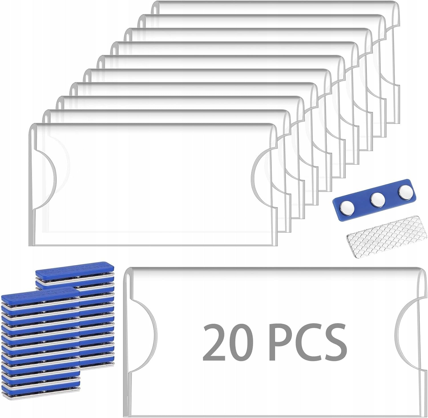 20 pieces of name magnets, 75 x 30 mm