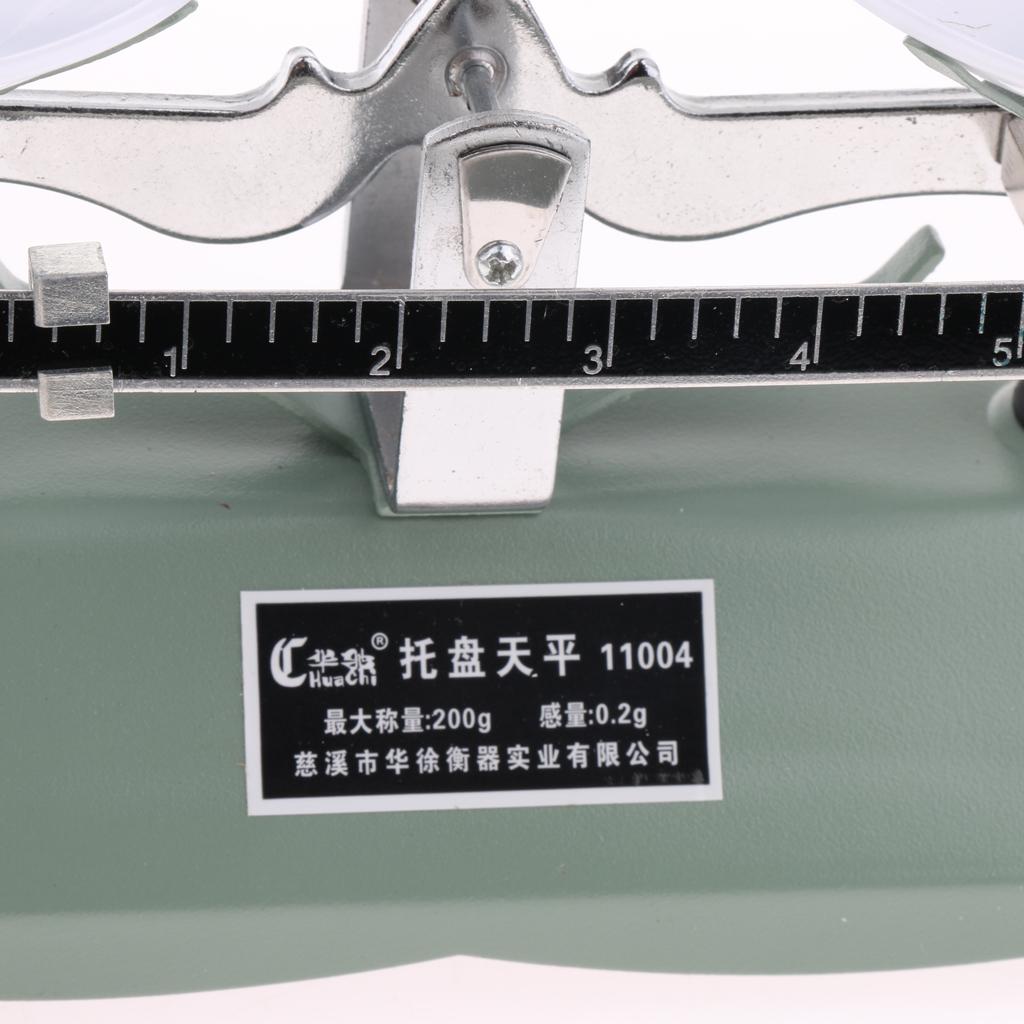 200 Gram Table Balance Scale with 5g, 10g, 20g, 50g,100g Weights School Scale type Mass standard (weight)