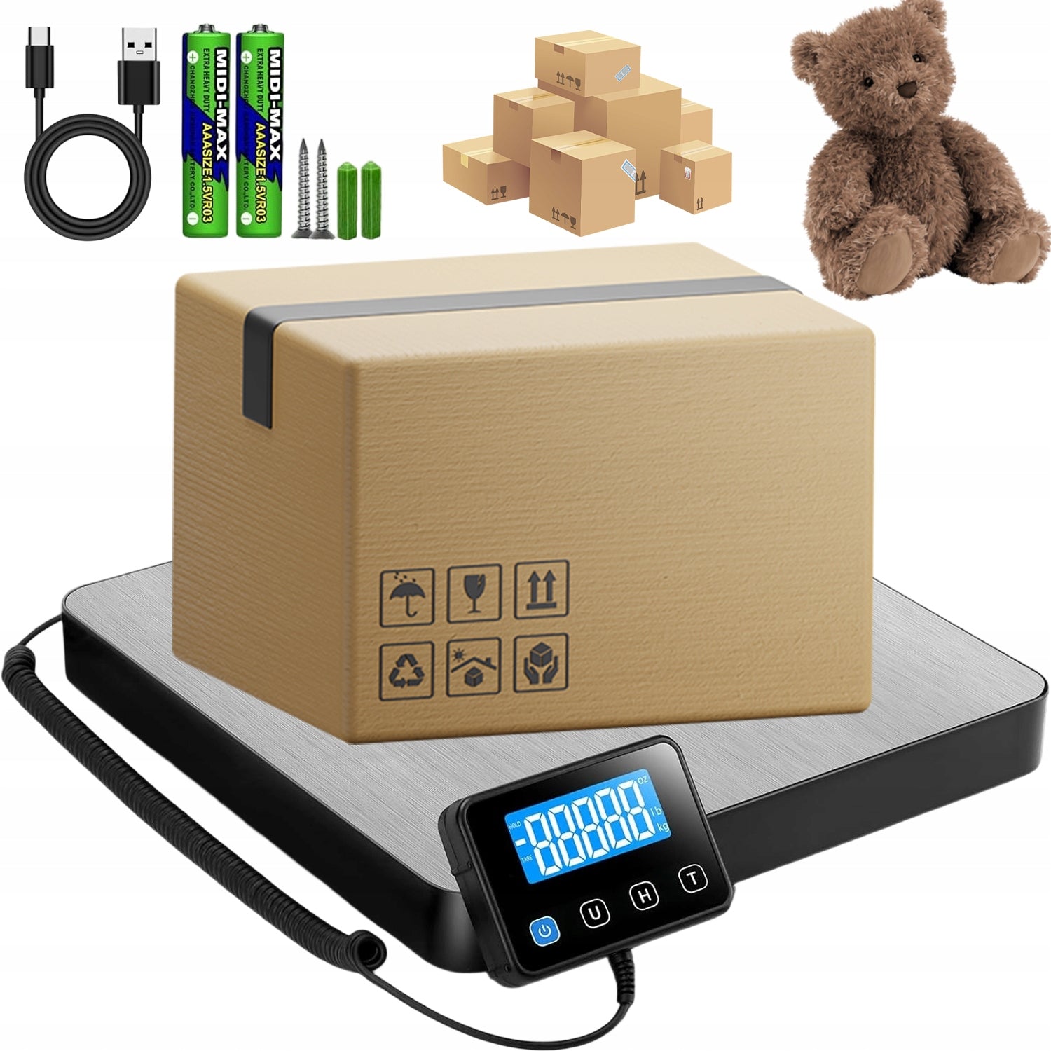 200 KG DIGITAL PLATFORM SCALE WITH DISPLAY AND TARE FUNCTION