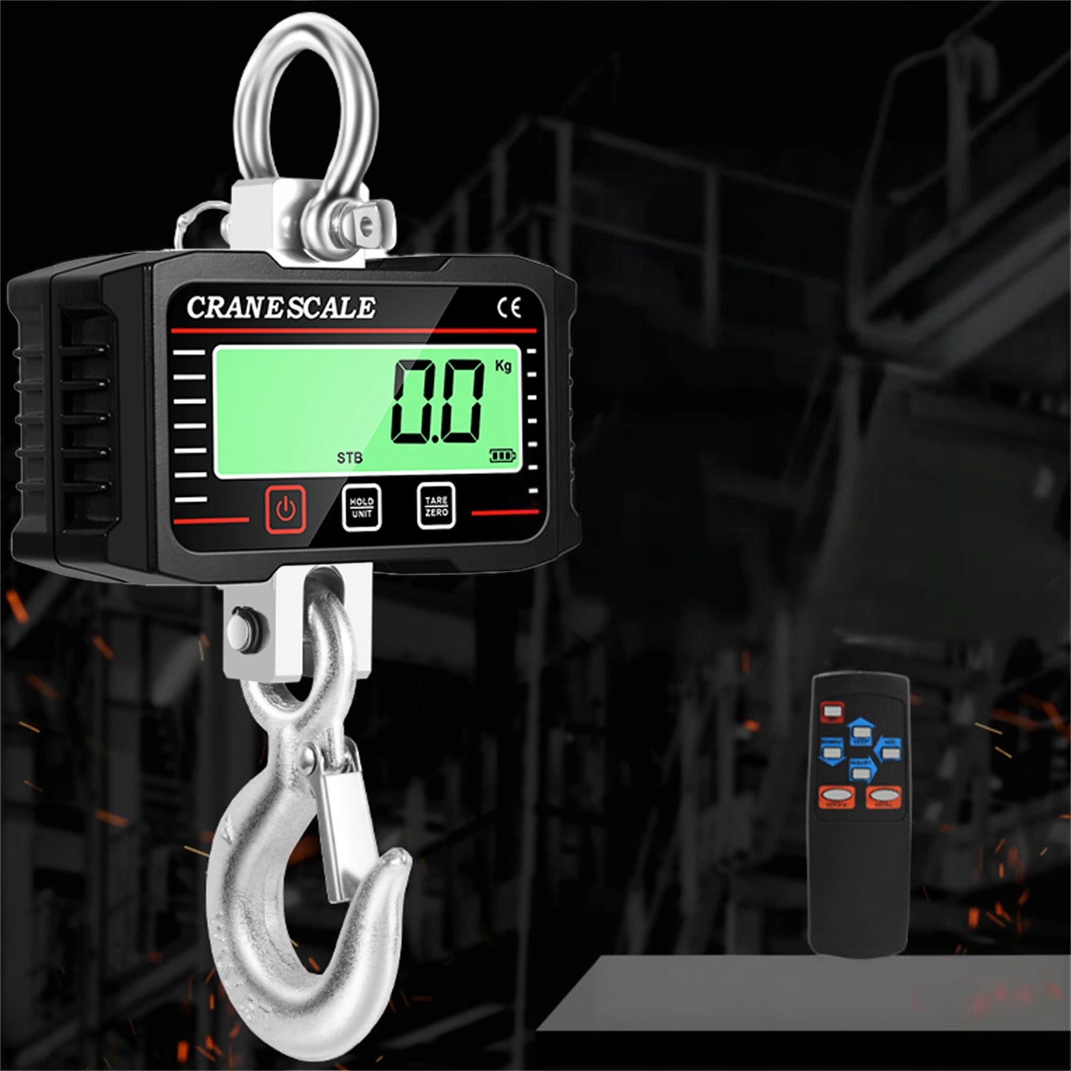 2000KG INDUSTRIAL ELECTRONIC WAREHOUSE CRANE HOOK SCALE 2T BATTERIES Manufacturer code UKRBBB4