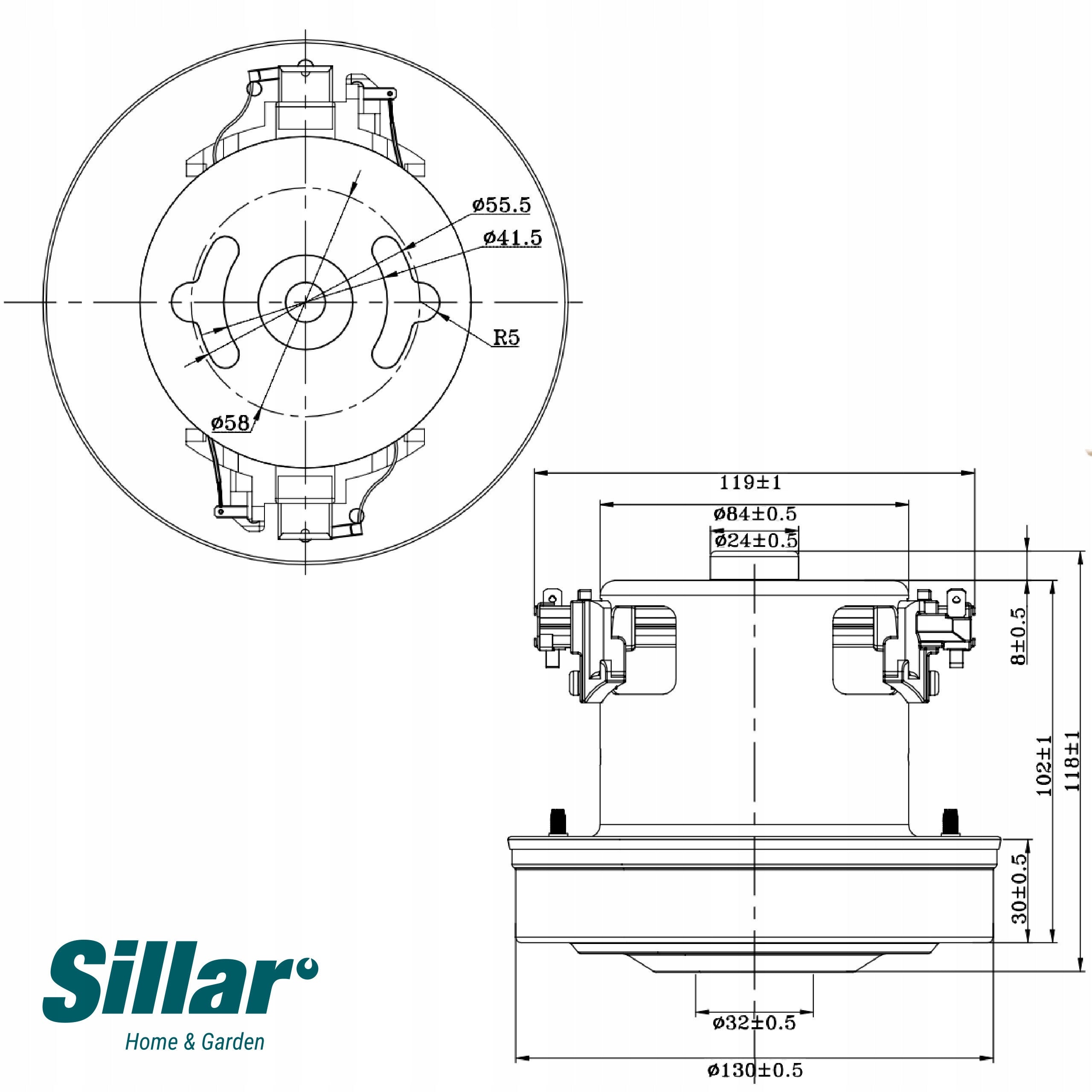 2000W motor for Amica Electrolux Zelmer Voyager Rowenta vacuum cleaner EAN (GTIN) 5902668084758