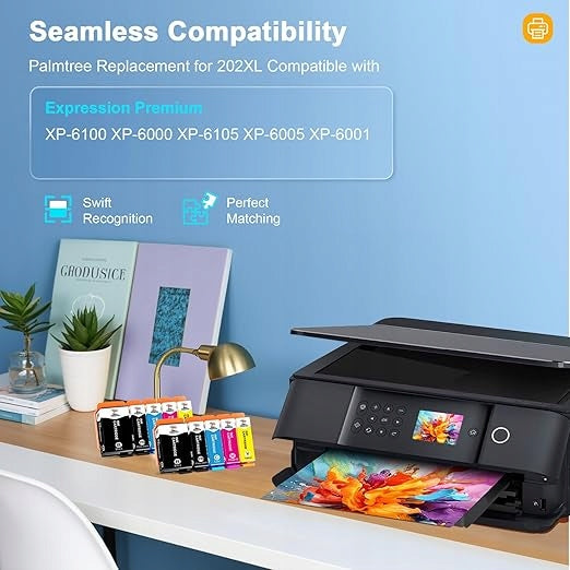 202 XL INK CARTRIDGES FOR EPSON EXPRESSION XP-6000 XP-6005 XP-6100 XP-6105 PRINTER Manufacturer code 202XL ZESTAW