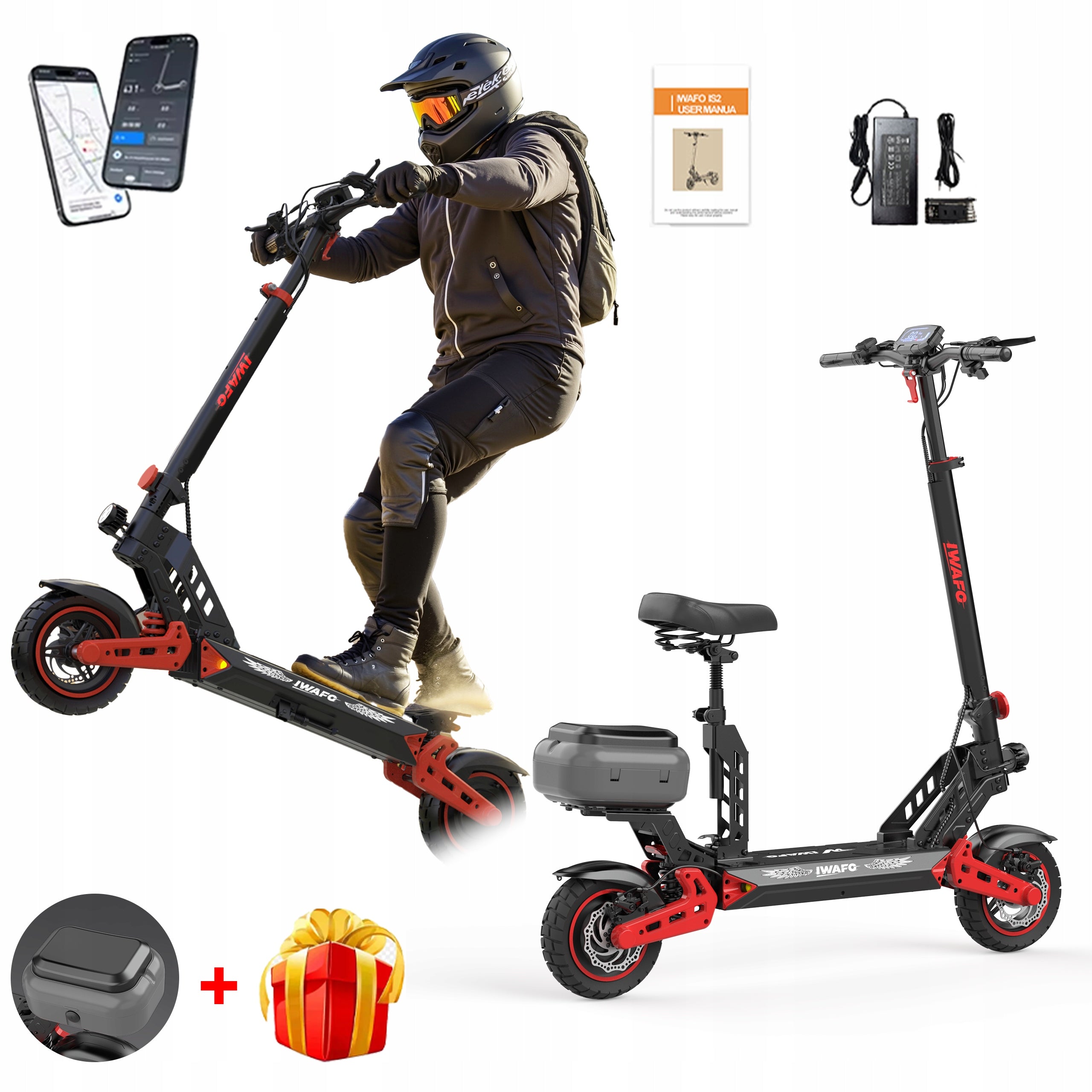 2026:CITY ADULT ELECTRIC OFF-ROAD SCOOTER 1500W 48V/15Ah APP