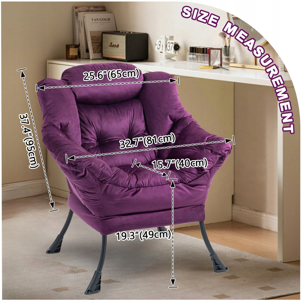 2026 Comfortable relaxation chair with metal frame and pocket Brand no brand