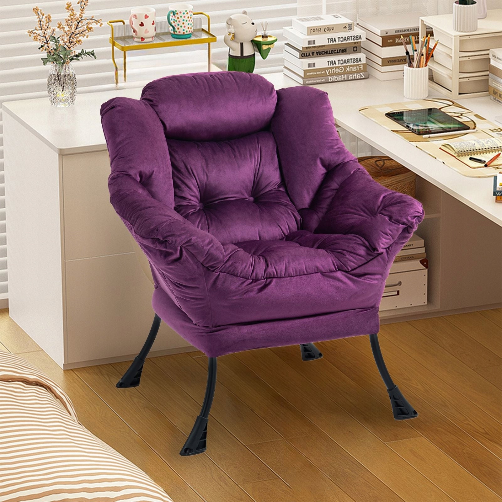 2026 Comfortable relaxation chair with metal frame and pocket Furniture depth 40 cm