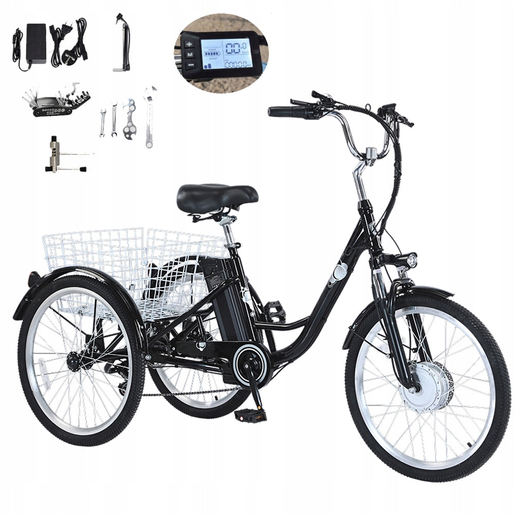 2026 Electric Tricycle GOGOBEST GF100 350W 35KM/H 18.2AH 24"