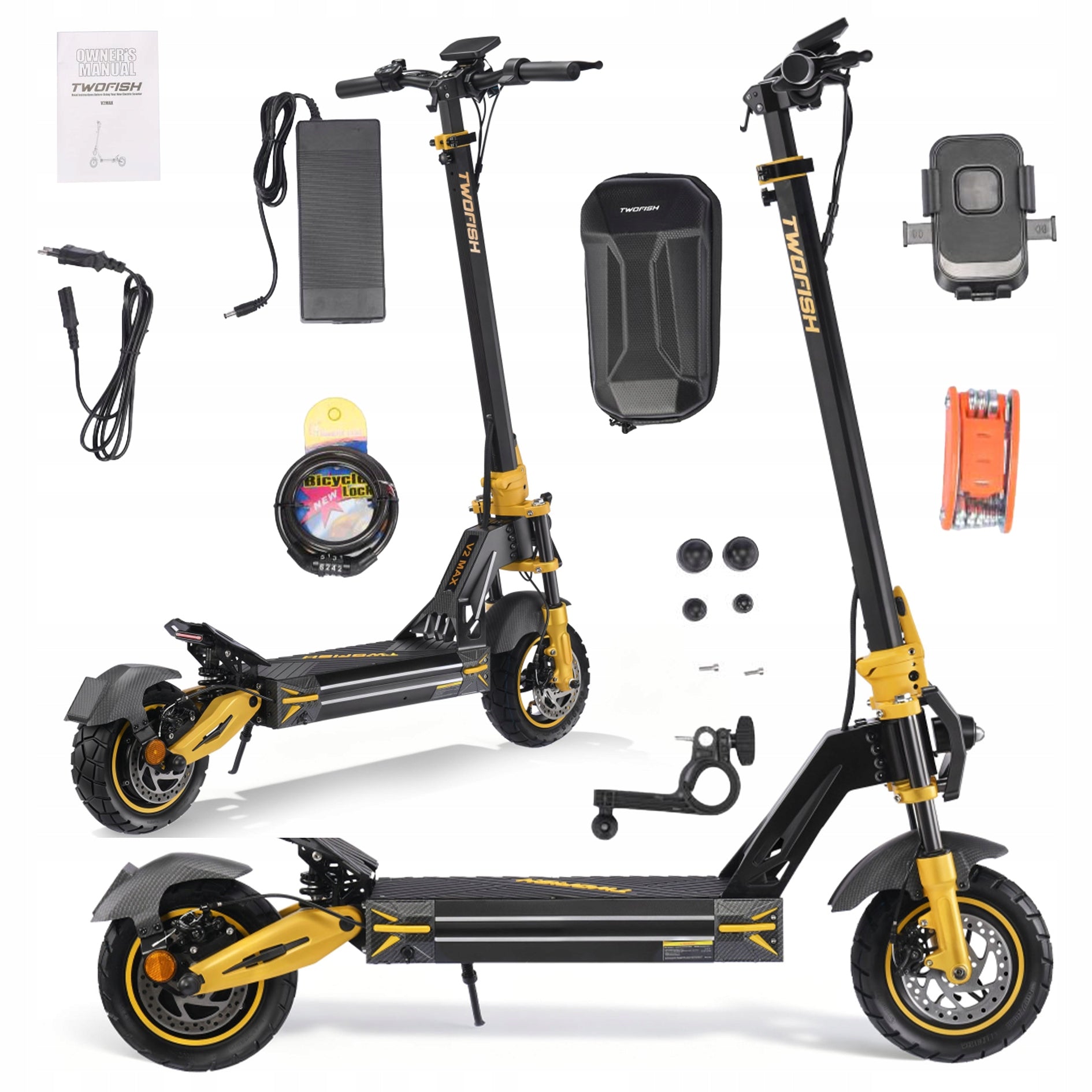 2026 Electric scooter TWOFISH V2 Max 85KM 48V/20Ah 1640W NFC