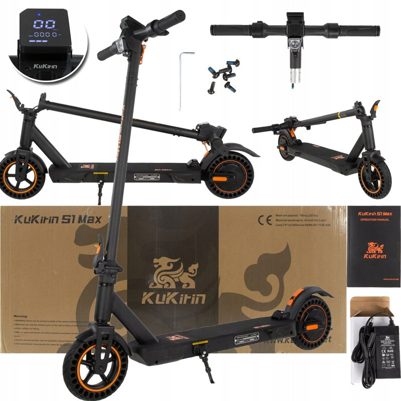 2026 Kukirin S1 max Folding Electric Vehicle 500W 36V10.4Ah 25km/h 8“ PL Packaging status original
