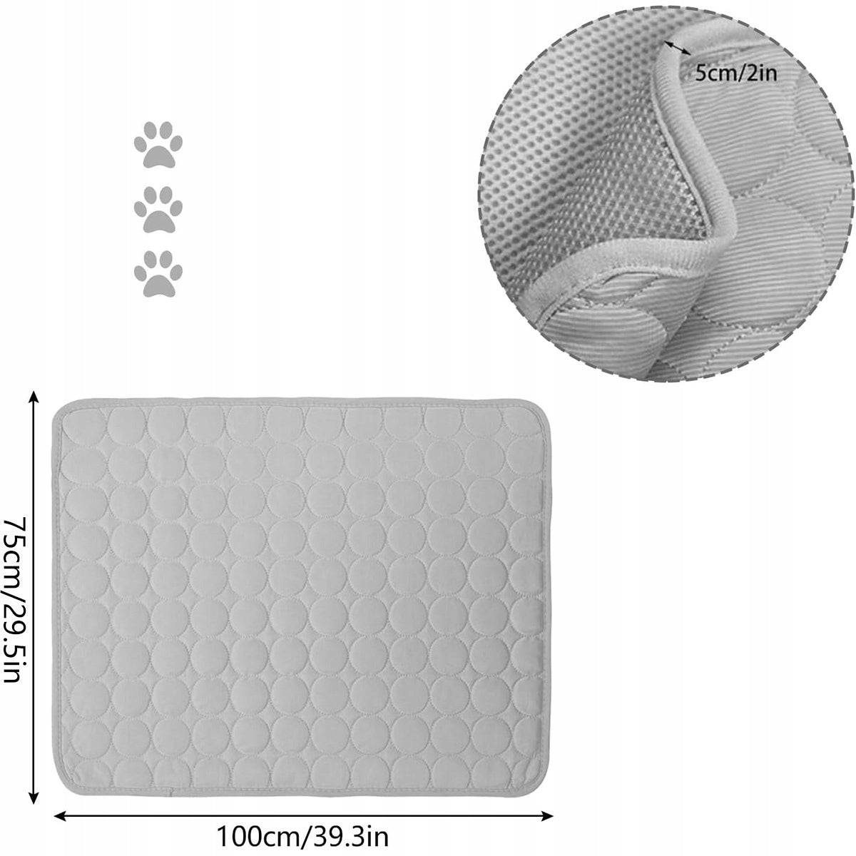 2026 NEW Cat Dog Cooling Mat Bed XL 100x75cm Length 100 cm