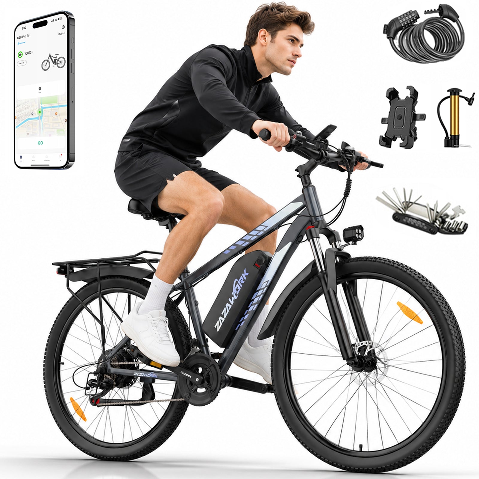 2026 NEW Electric Vehicle 1000W 48V20AH 50km/h Shimano21 Oil Brake