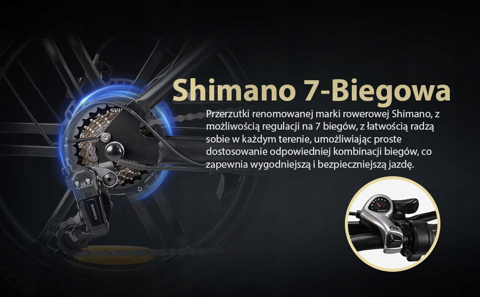 2026 ROWER ELEKTRYCZNY E6 2.0, 250 W 720 WH, 20" 7-BIEGOWY SHIMANO Brand no brand