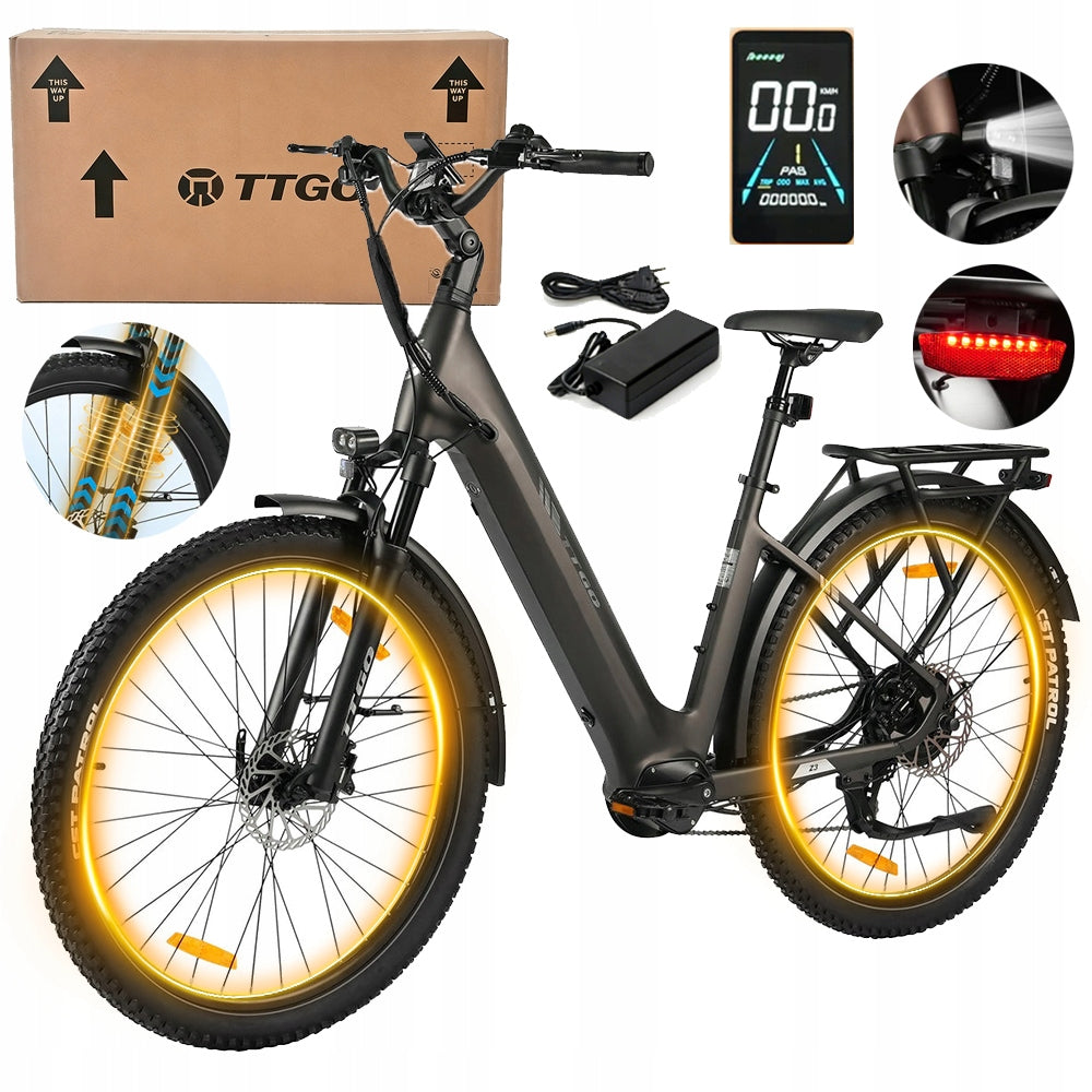 2026 TTGO Z3 27,5" City electric bike 250 W 48 V 15Ah 7 gears 120HP