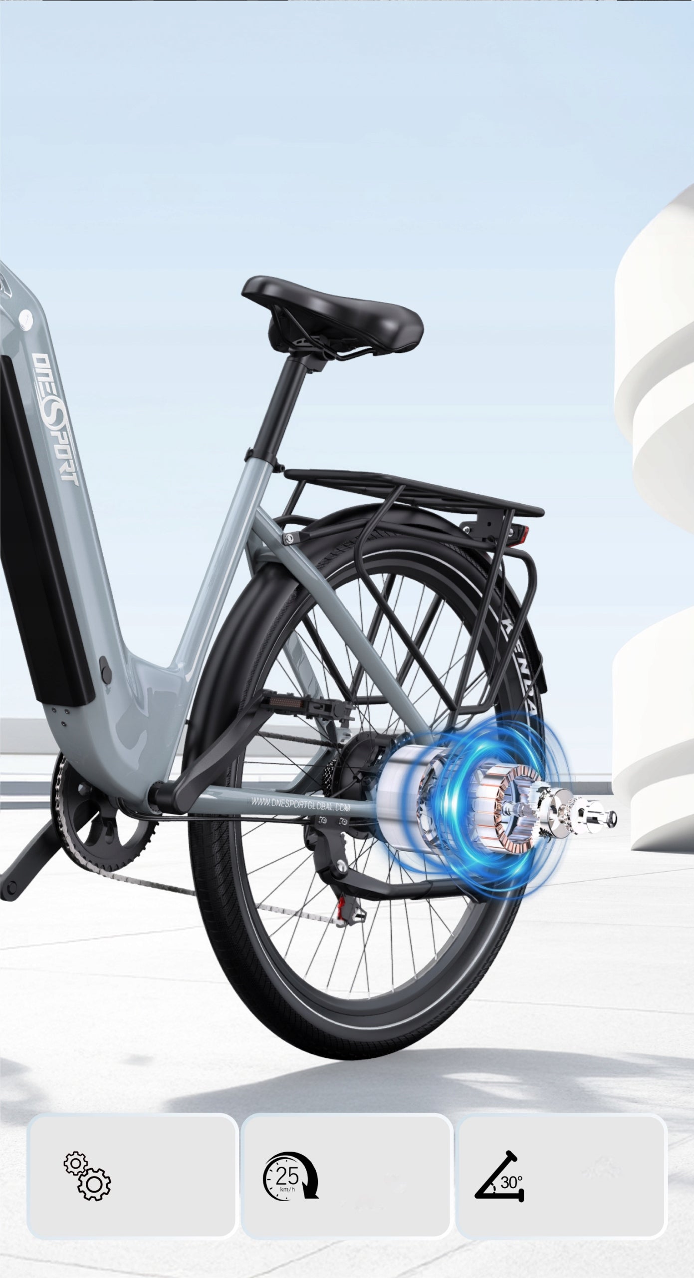 2026 Women's/Men's Electric Bike ONESPORT OT05 250W 36V 18.2Ah 27.5" PL Brand Onesport