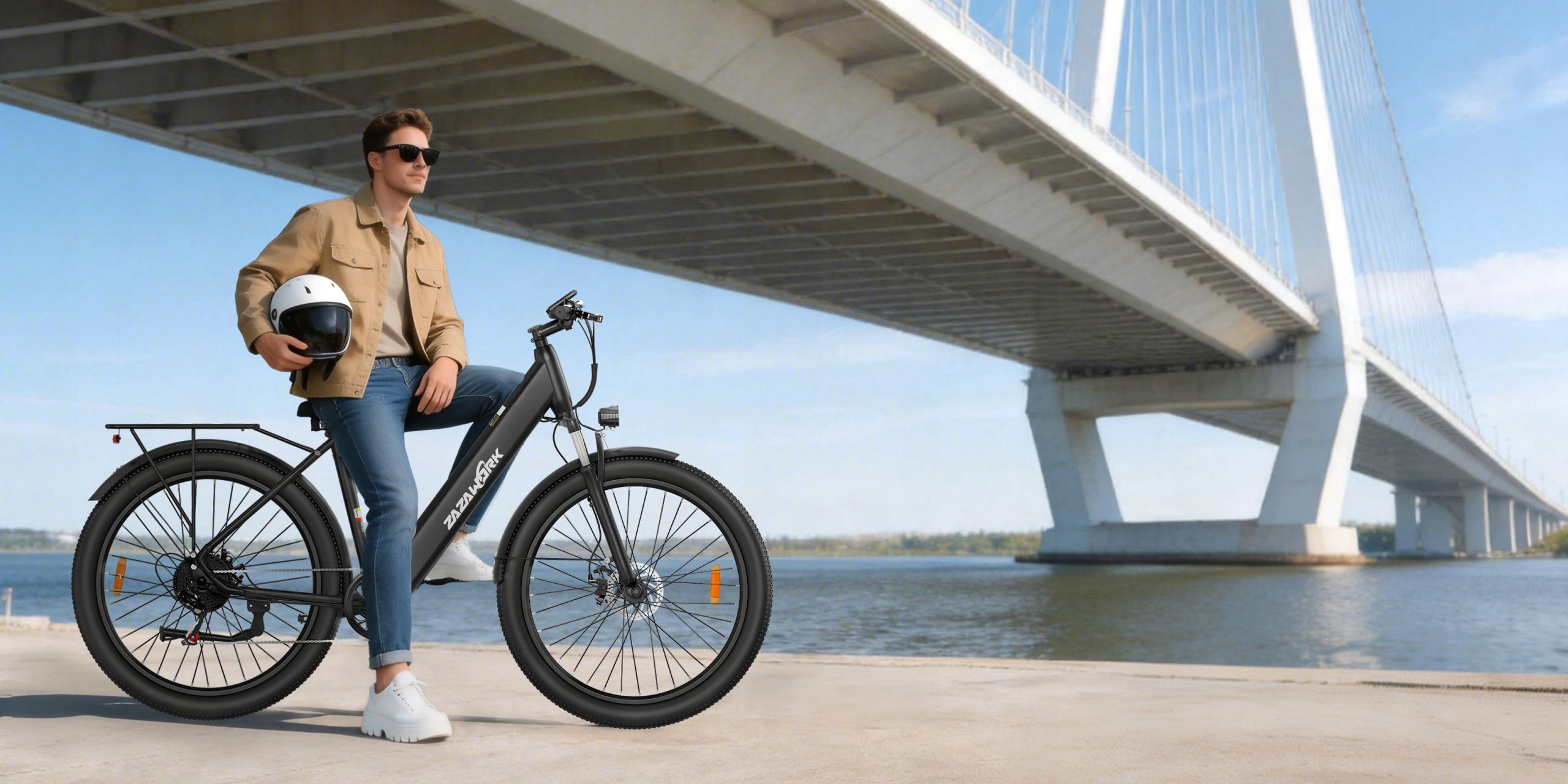 2026 ZAZAWORK C28 Electric Bikes 250W 120HP 36V20AH Strong Motor Black Frame size L