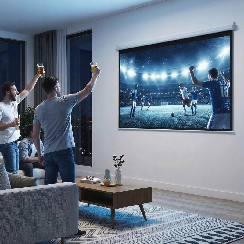 2026Y Projection screen 84 inches 171x130 cm 43 with remote control white Model 652633