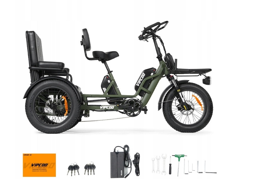 20“Folding Electric Tricycle Double Hidoes Vipcoo R1 750W 48V 40AH 85Nm Brand VIPCOO