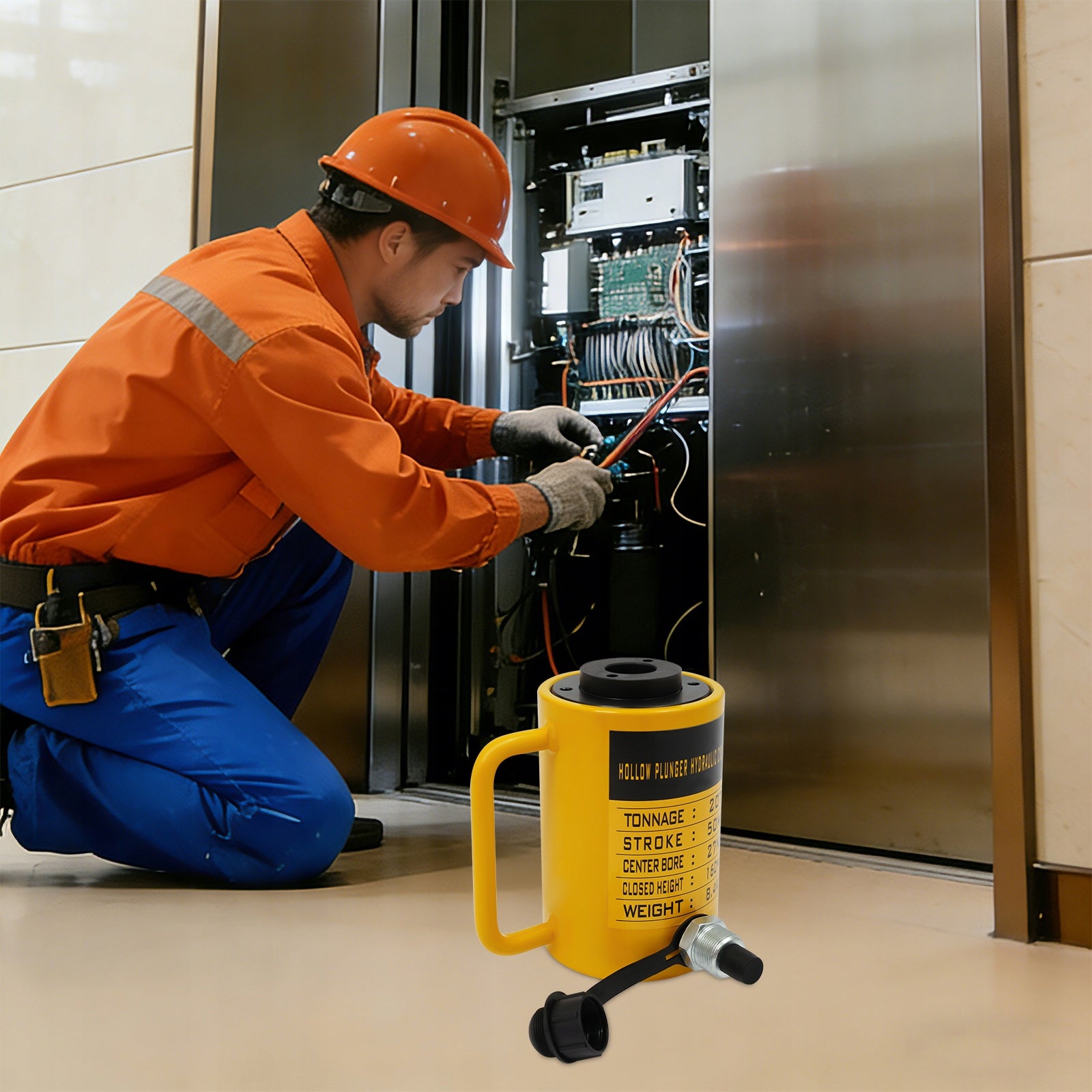 20T CP-700 Hydraulic Cylinder Jack 70MPa Used In Construction Sites Minimum lifting height 1 mm