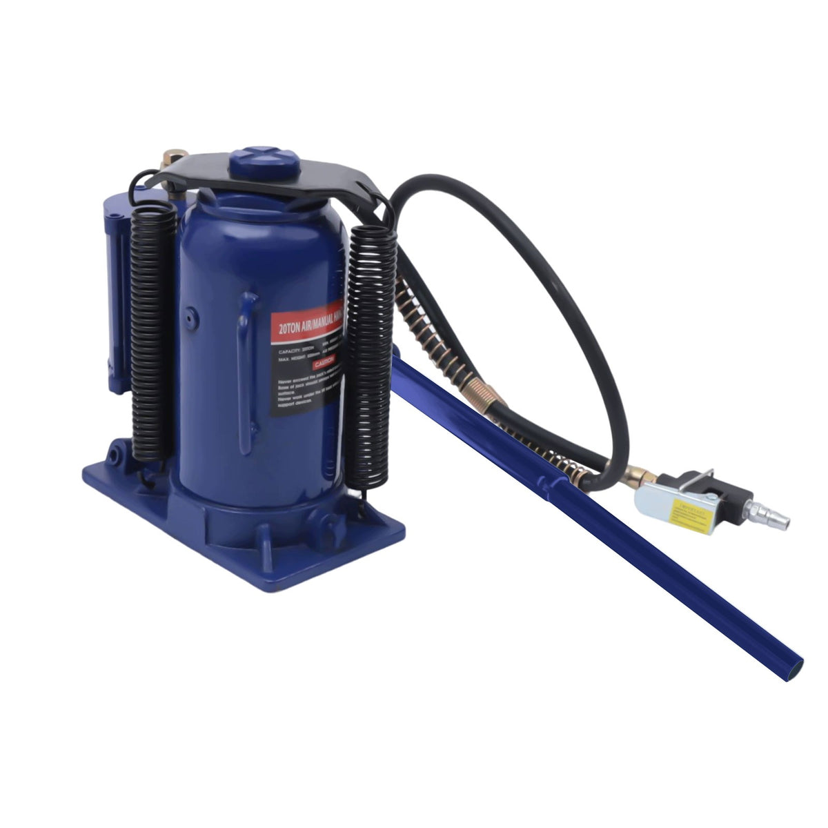 20T PNEUMATIC HYDRAULIC BOTTLE JACK 0.7MPA 17CM LIFT BLUE 44K LBS