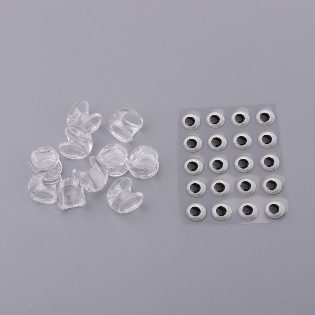 20pcs 3D Fishing Eyes Fishing Lure Eye & 10pcs Fishing 8mm Eyes+10mm Head Brand no brand