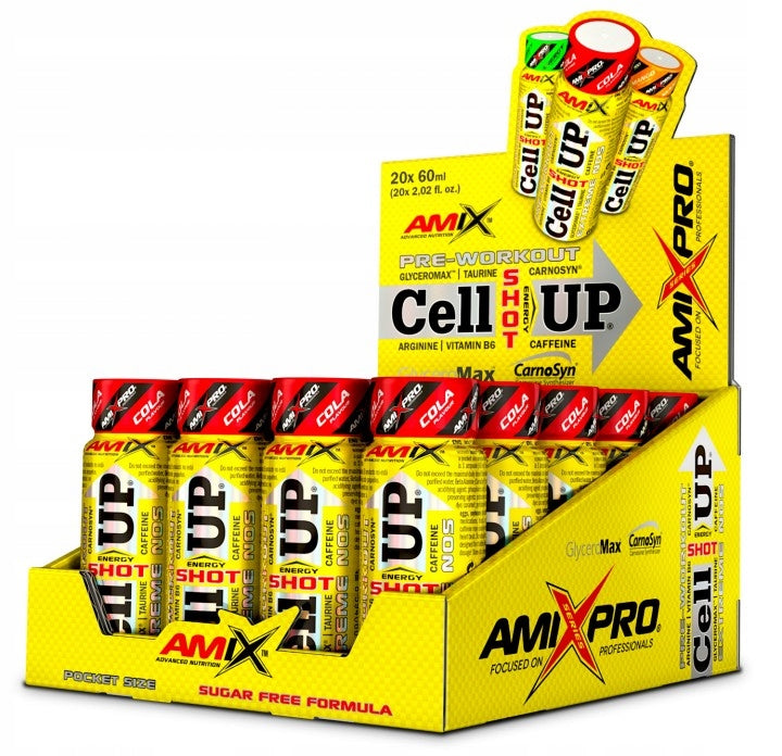 |20x| CellUp Pre-Workout Shot 60ml mango Packaging status original