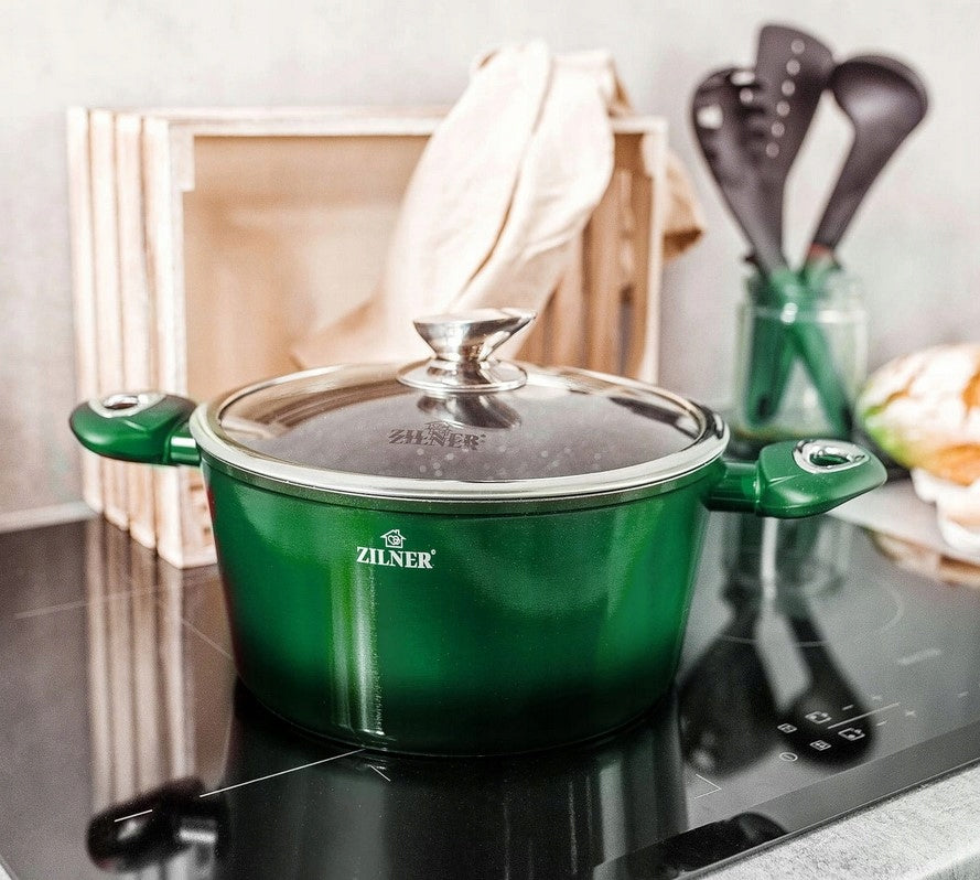 21-PIECE POT SET WITH MARBLE COATING 21el INDUCTION GAS Green Number of items in the set 21