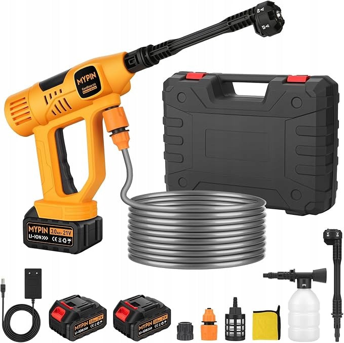 21V 790 PSI LED Cordless Pressure Washer 2 Batteries 6in1