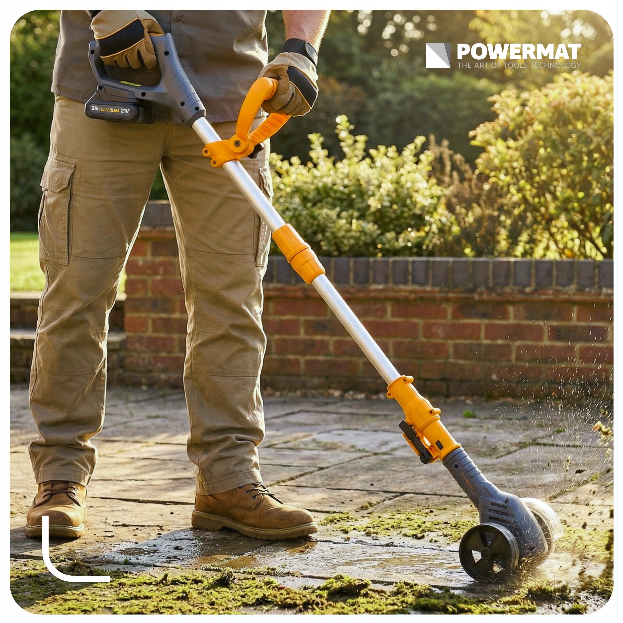 21V CORDLESS EDGER FOR LAWN WEED MOSS CUBE 2 BRUSHES Batteries included yes