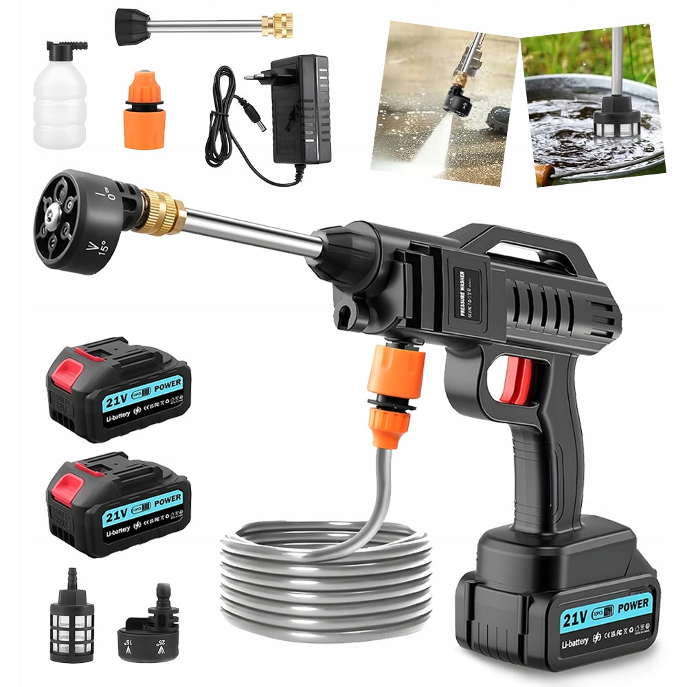21V PRESSURE WASHER, PORTABLE WIRELESS HIGH PRESSURE WASHER
