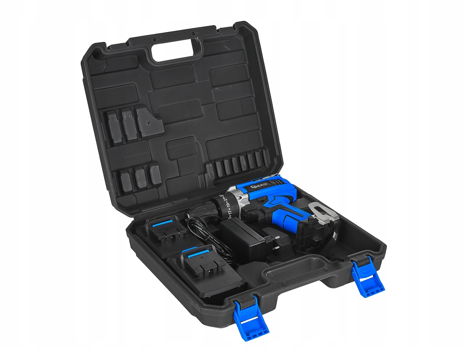 21V SCREWDRIVER-DRILL WITH IMPACT FUNCTION 2 BATTERIES AND CHARGER Brand Geko