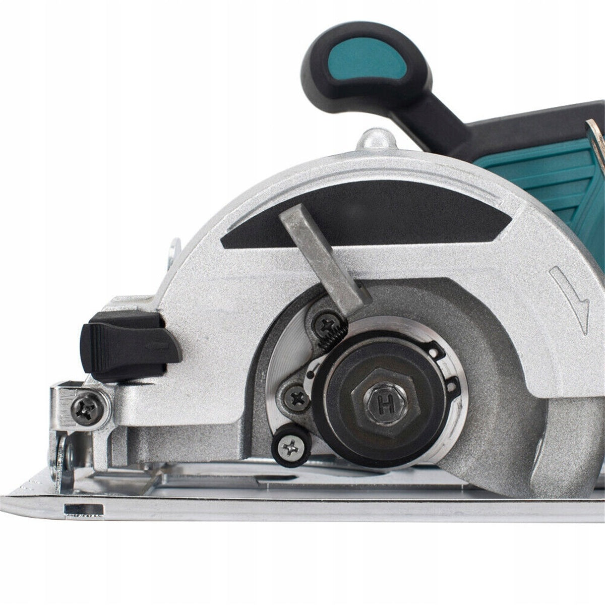 21V Wireless Circular Saw with 0-45° Angle Adjustment Rubber Handle Number of batteries brak akumulatora