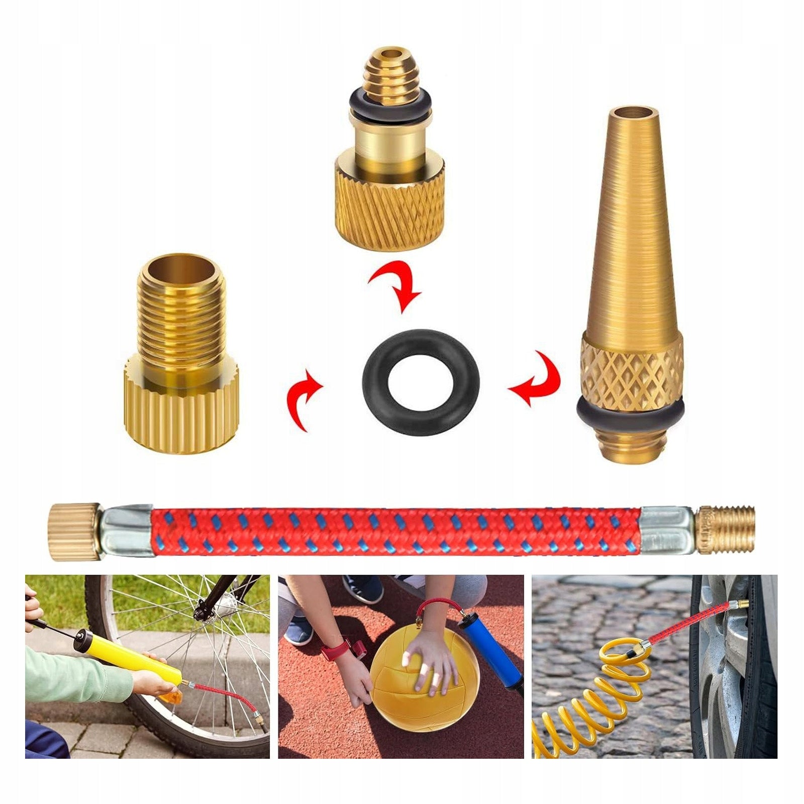 21pcs Bicycle Tire Valve Adapter Set for Pumping Kind other