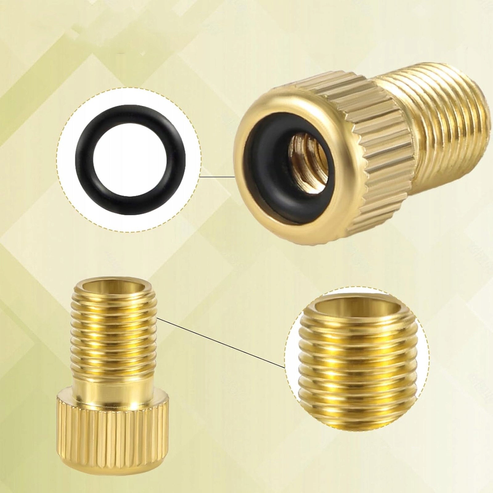 21pcs Bicycle Tire Valve Adapter Set for Pumping Model Zestaw