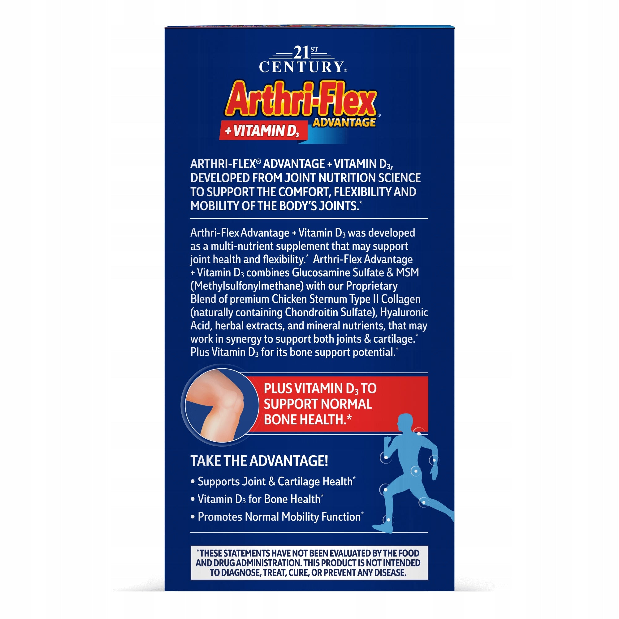 21st Century Arthri-Flex Advantage + Vitamin D3 - Staven Complex 120 tabs Expiration date at least 1 year from the date of purchase