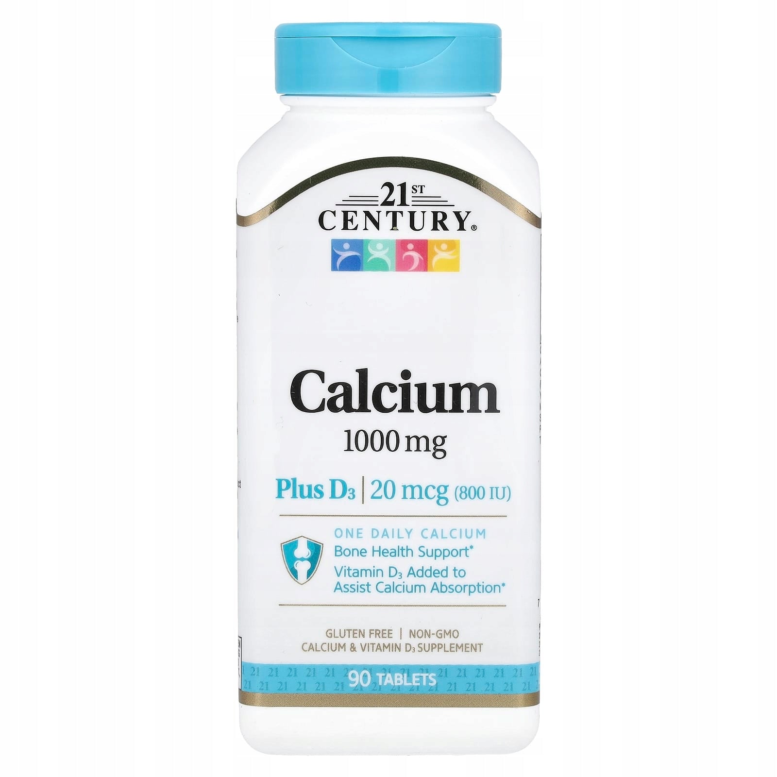 21st Century, Calcium Plus D3, 1000 mg, 90 tablets
